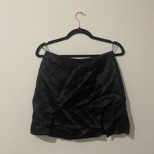 ZARA Black Satin Mini Skirt (NWT)